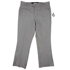 Anthropologie the Essential Collection Houndstooth Cropped Flare Pants Womens 14